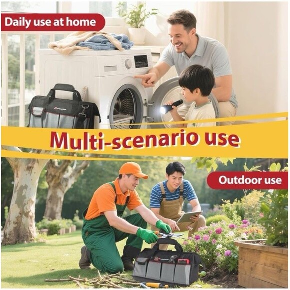 IRONLAND Tool Bag Organizer 16.5 Inch for men, Waterproof Heavy Duty ToolBag - Picture 6 of 7